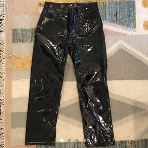 Rag & Bone Patent Leather Straight Leg Pants